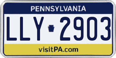 PA license plate LLY2903