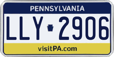 PA license plate LLY2906