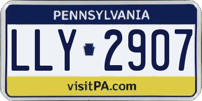 PA license plate LLY2907