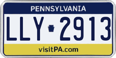 PA license plate LLY2913