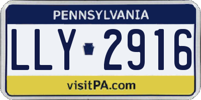 PA license plate LLY2916