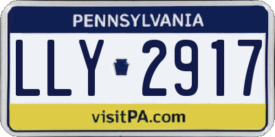 PA license plate LLY2917