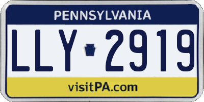 PA license plate LLY2919