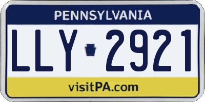 PA license plate LLY2921