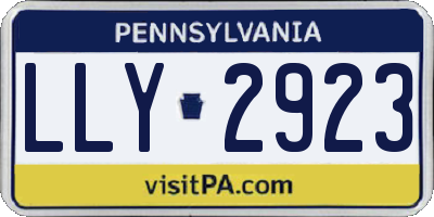 PA license plate LLY2923
