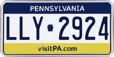 PA license plate LLY2924