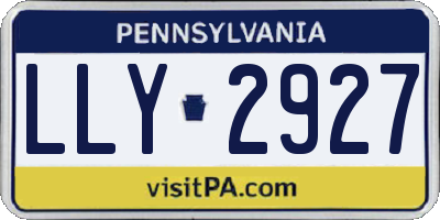 PA license plate LLY2927