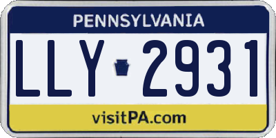 PA license plate LLY2931
