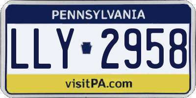PA license plate LLY2958
