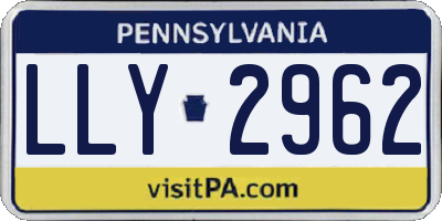 PA license plate LLY2962