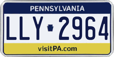 PA license plate LLY2964