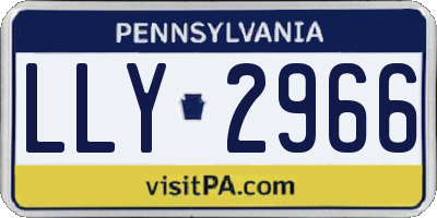 PA license plate LLY2966