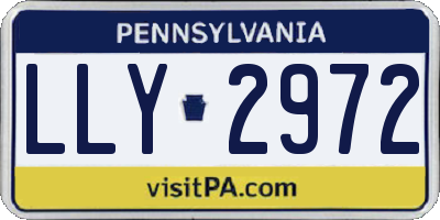 PA license plate LLY2972