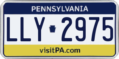 PA license plate LLY2975