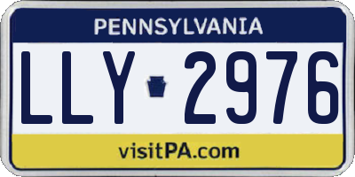PA license plate LLY2976