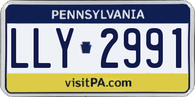 PA license plate LLY2991