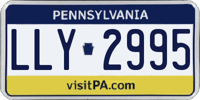 PA license plate LLY2995