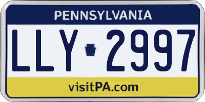PA license plate LLY2997