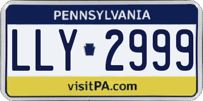 PA license plate LLY2999