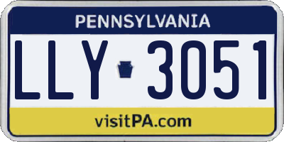 PA license plate LLY3051