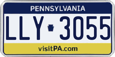 PA license plate LLY3055