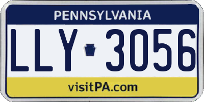 PA license plate LLY3056