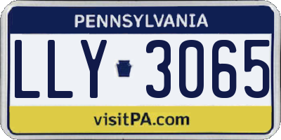 PA license plate LLY3065