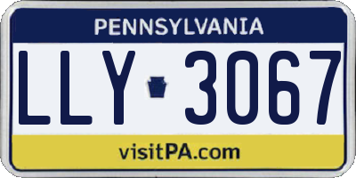 PA license plate LLY3067