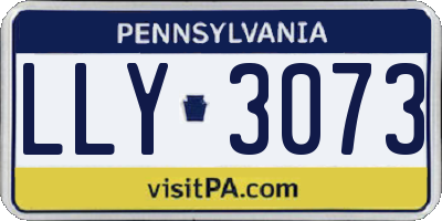 PA license plate LLY3073