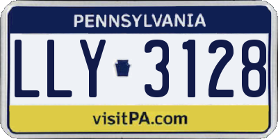 PA license plate LLY3128