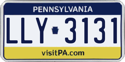 PA license plate LLY3131