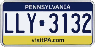 PA license plate LLY3132