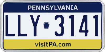 PA license plate LLY3141