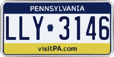 PA license plate LLY3146