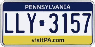 PA license plate LLY3157