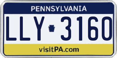 PA license plate LLY3160