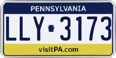PA license plate LLY3173