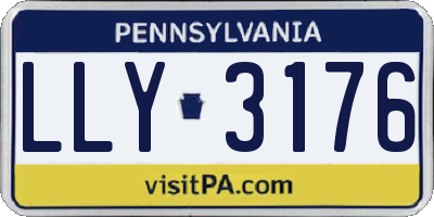 PA license plate LLY3176