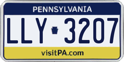 PA license plate LLY3207
