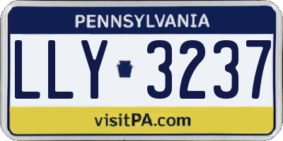 PA license plate LLY3237