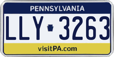 PA license plate LLY3263