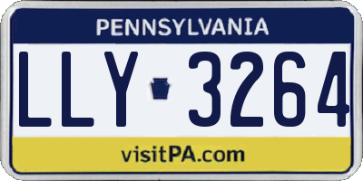 PA license plate LLY3264