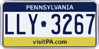 PA license plate LLY3267