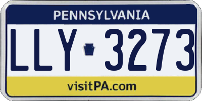 PA license plate LLY3273