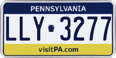PA license plate LLY3277