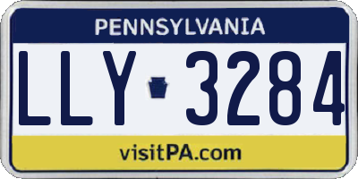 PA license plate LLY3284