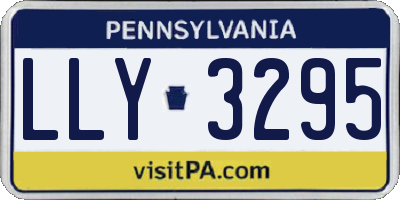 PA license plate LLY3295