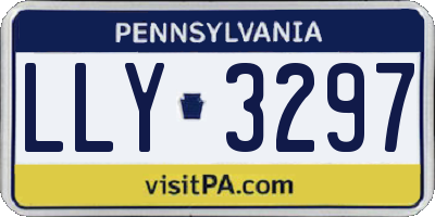 PA license plate LLY3297