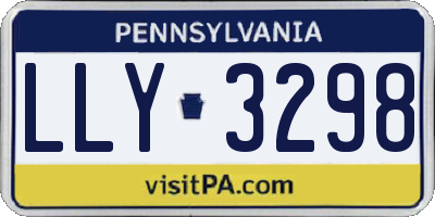 PA license plate LLY3298