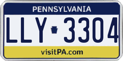 PA license plate LLY3304